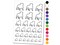 Bulldog English British Dog Outline Temporary Tattoo Water Resistant Fake Body Art Set Collection